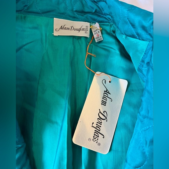 Vintage Silk Teal Jacket (small) - Picture 10 of 11